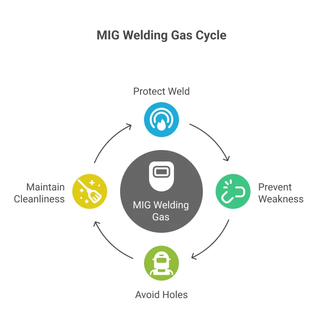 MIG welding gas